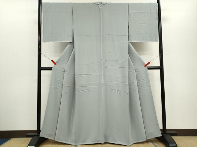 平和屋着物●上質な色無地　山葵色　正絹　逸品　未使用　CABG2120ze