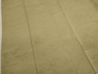 平和屋着物●染色作家　奥田祐斎　色無地　白樺染　風景地紋　白橡色　正絹　逸品　CABG2122ze