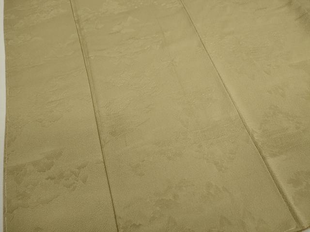 平和屋着物●染色作家　奥田祐斎　色無地　白樺染　風景地紋　白橡色　正絹　逸品　CABG2122ze