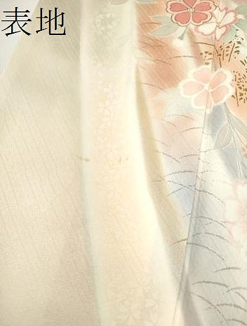 平和屋着物●世界的ファッションデザイナー　山本寛斎　kansaiブランド　訪問着　地紙葛帯草花文　暈し染め　金彩　正絹　逸品　CABG2124ze