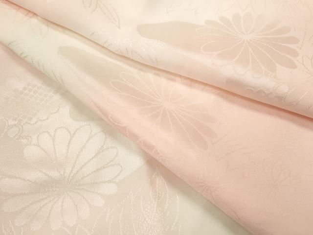 平和屋着物●振袖用長襦袢　袷　草花地紋　暈し染め　正絹　逸品　CABG2127ze