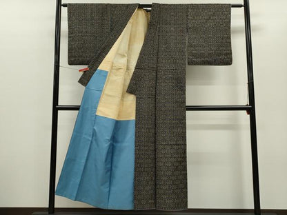 平和屋着物●本場大島紬　龍郷絣　秋名バラ　アンサンブル　正絹　逸品　CABG2132ze