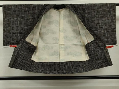 平和屋着物●本場大島紬　龍郷絣　秋名バラ　アンサンブル　正絹　逸品　CABG2132ze