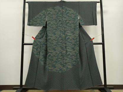 平和屋着物●訪問着　飛鶴流水文　正絹　逸品　CABG2139ze