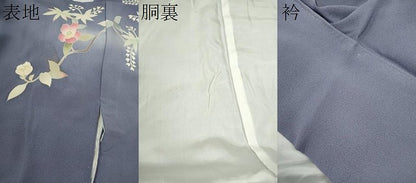 平和屋着物●本加賀友禅作家　成竹登茂男　訪問着　枝花文　暈し染め　正絹　逸品　CABG2157ze