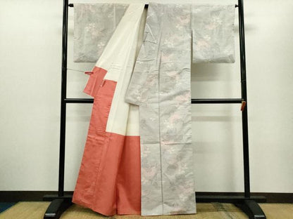 平和屋着物■上質な紬 舞蝶文 正絹 逸品 CABG2172ze