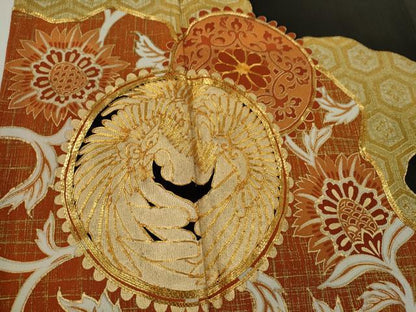 平和屋着物■豪華黒留袖 駒刺繍 鳳凰更紗花唐草文 金彩 正絹 逸品 CABG2173ze