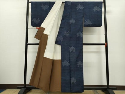 平和屋着物■上質な紬 110亀甲 蜀江文 正絹 逸品 CABG2176ze