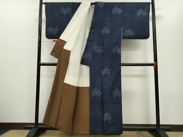 平和屋着物■上質な紬 110亀甲 蜀江文 正絹 逸品 CABG2176ze