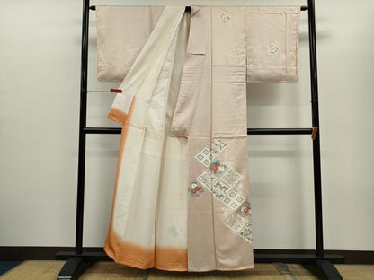 平和屋着物■訪問着 菱草花文 正絹 逸品 CABG2186ze