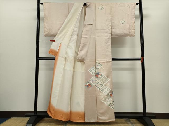平和屋着物■訪問着 菱草花文 正絹 逸品 CABG2186ze