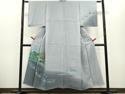 平和屋着物■訪問着　手描き　風景文　暈し染め　金彩　さが美扱い　正絹　逸品　CABG2202ze