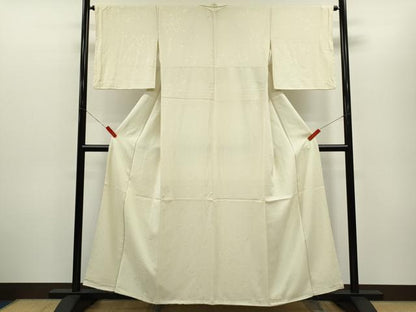 平和屋着物■上質な色無地 箔散らし 象牙色 正絹 逸品 CABG2204ze