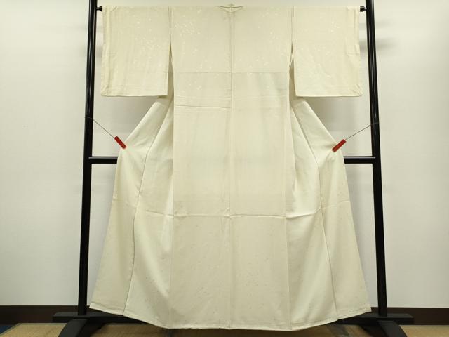 平和屋着物■上質な色無地 箔散らし 象牙色 正絹 逸品 CABG2204ze