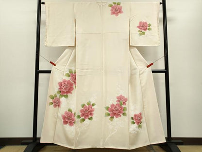 平和屋着物■訪問着　枝花文　正絹　逸品　CABG2208ze