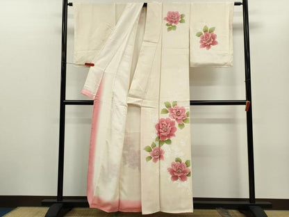 平和屋着物■訪問着　枝花文　正絹　逸品　CABG2208ze