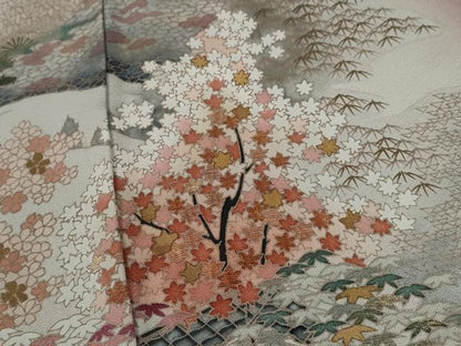 平和屋着物■豪華色留袖　作家物　刺繍　石庭　暈し染め　金彩　正絹　逸品　CABG2209ze