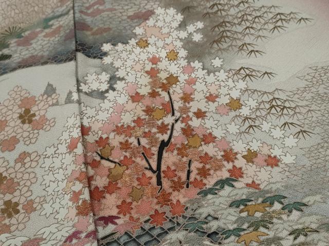 平和屋着物■豪華色留袖　作家物　刺繍　石庭　暈し染め　金彩　正絹　逸品　CABG2209ze