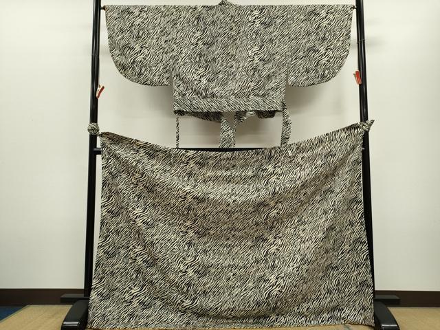 平和屋着物■小紋　二部式　ゼブラ柄　洗える着物　CABG2215ze