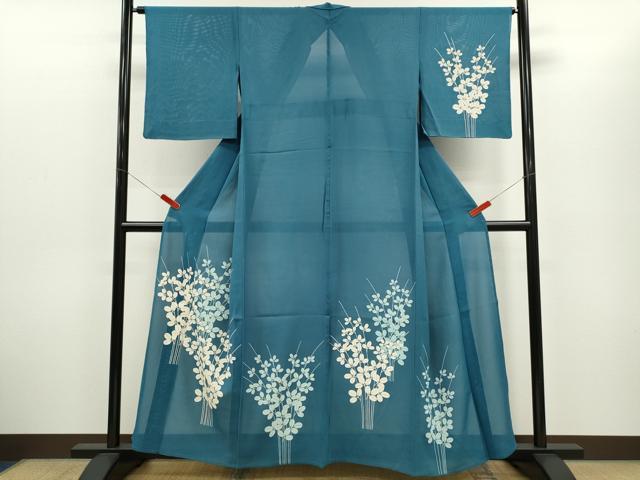 平和屋着物＊夏物　訪問着　絽　萩　正絹　逸品　CABG2219ze