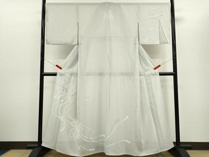 平和屋着物＊夏物　訪問着　絽　結び紐文　正絹　逸品　CABG2221ze
