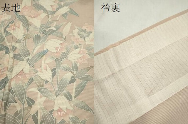 平和屋着物＊夏物　訪問着　絽　枝花文　正絹　逸品　CABG2222ze