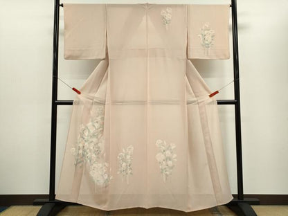 平和屋着物＊夏物　訪問着　絽　枝花文　正絹　逸品　CABG2222ze