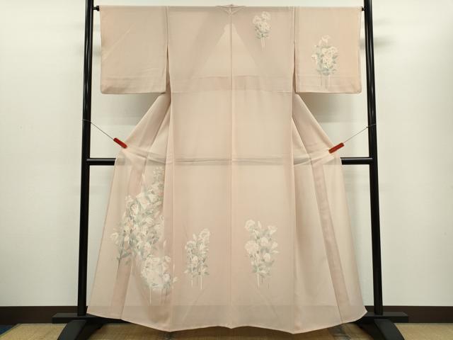 平和屋着物＊夏物　訪問着　絽　枝花文　正絹　逸品　CABG2222ze