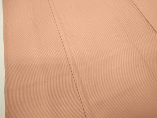 平和屋着物＊夏物　色無地　絽　珊瑚色　正絹　逸品　CABG2225ze