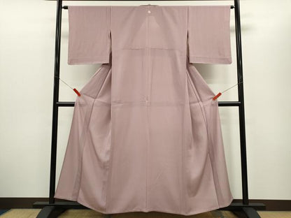 平和屋着物＊夏物　色無地　絽　撫子色　正絹　逸品　CABG2232ze