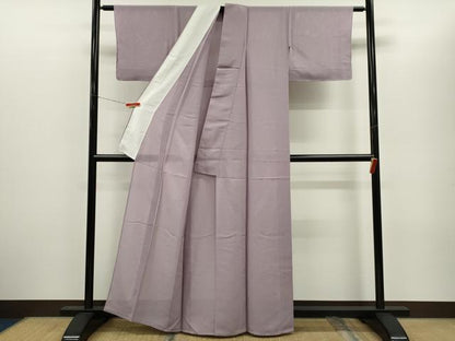 平和屋着物＊夏物　色無地　絽　淡紅藤色　正絹　逸品　CABG2234ze
