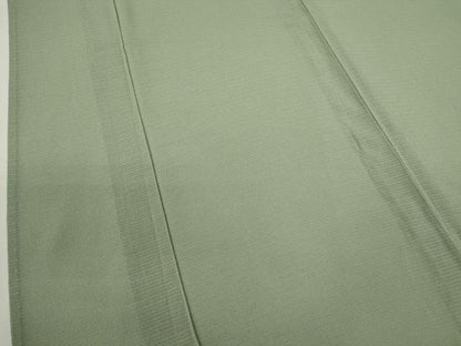 平和屋着物＊本加賀友禅作家　梶山伸監修　夏物　色無地　絽縮緬　柳鼠色　正絹　逸品　CABG2241ze