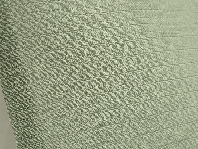 平和屋着物＊本加賀友禅作家　梶山伸監修　夏物　色無地　絽縮緬　柳鼠色　正絹　逸品　CABG2241ze