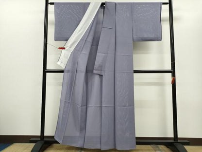 平和屋着物＊夏物　色無地　絽　藤色　反端付き　正絹　逸品　CABG2244ze