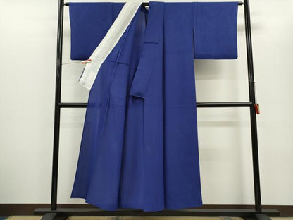 平和屋着物＊夏物　色無地　絽　紺桔梗色　正絹　逸品　CABG2245ze