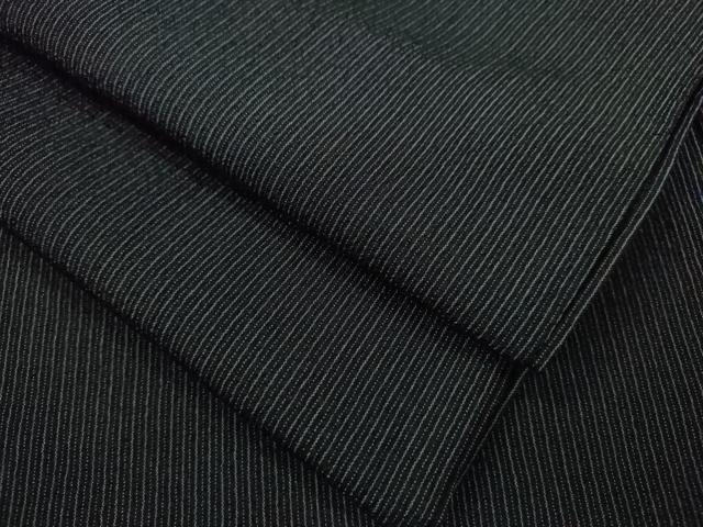 平和屋着物＊夏物　夏お召　縞　正絹　逸品　CABG2248ze