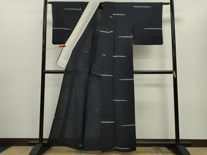 平和屋着物＊夏物 紗紬 霞文 銀糸 正絹 逸品 CABG2257ze