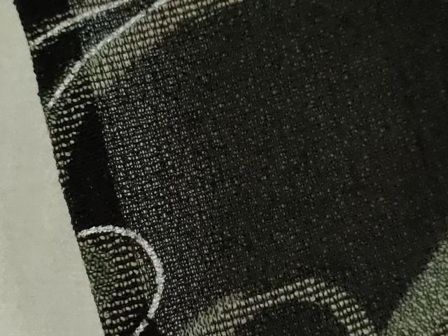 平和屋着物＊夏物 紗紬 立波鳥文 黒地 金彩 正絹 逸品 CABG2261ze