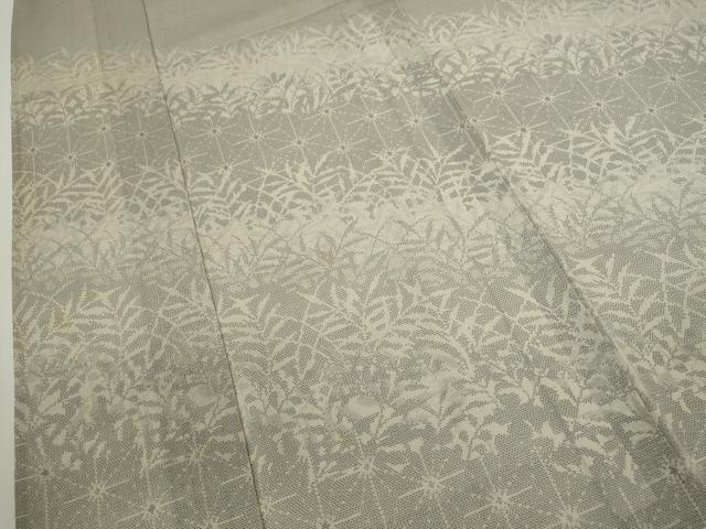 平和屋着物＊夏物 本塩沢 夏塩沢 訪問着 麻の葉草花文 大丸扱い 正絹 逸品 CABG2264ze