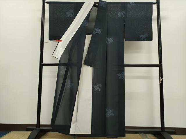 平和屋着物＊夏物 本場大島紬 夏大島 9マルキ 枝花文 正絹 逸品 CABG2265ze