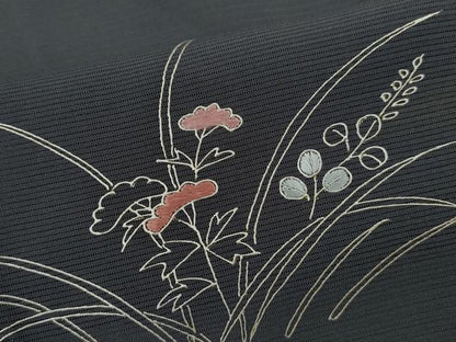 平和屋着物＊夏物 訪問着 絽 刺繍 草花文 金彩 正絹 逸品 CABG2266ze