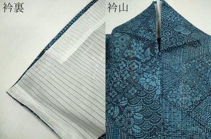 平和屋着物＊夏物 小紋 絹紅梅 切嵌吉祥花文 正絹 逸品 CABG2268ze