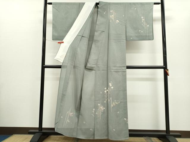 平和屋着物＊夏物 訪問着 変わり絽縮緬 枝花文 ますいわ屋扱い 正絹 逸品 CABG2271ze