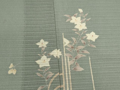 平和屋着物＊夏物 訪問着 変わり絽縮緬 枝花文 ますいわ屋扱い 正絹 逸品 CABG2271ze