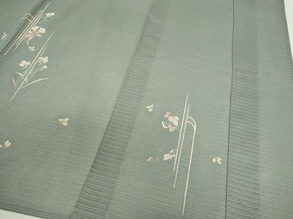平和屋着物＊夏物 訪問着 変わり絽縮緬 枝花文 ますいわ屋扱い 正絹 逸品 CABG2271ze