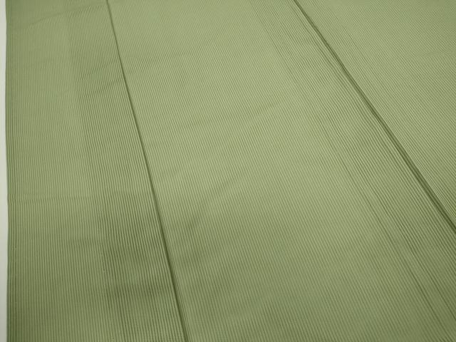 平和屋着物＊夏物 色無地 縦絽 柳茶色 洗える着物 CABG2277ze