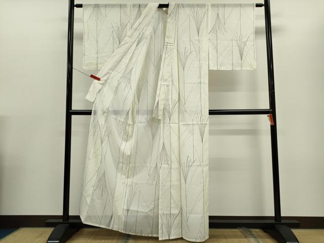 平和屋着物＊夏物 小紋 絽 芒 正絹 逸品 CABG2281ze