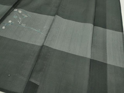 平和屋着物＊夏物　訪問着　紗紬　総刺繍　枝花文　健勝苑扱い　正絹　逸品　CABG2285ze