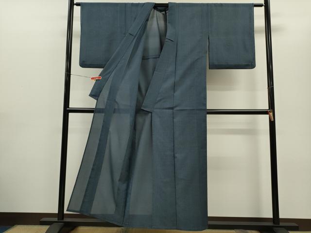 平和屋着物＊夏物　小紋　紗　吉祥文　洗える着物　CABG2286ze