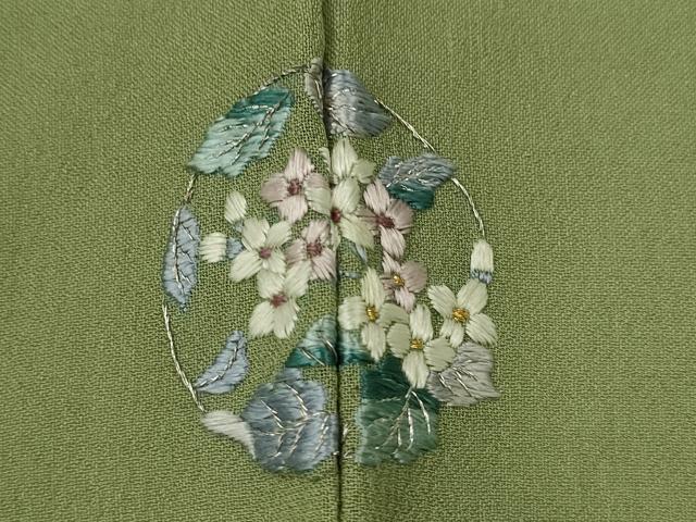 平和屋着物＊夏物　色無地　紗　柳茶色　正絹　逸品　未使用　CABG2289ze